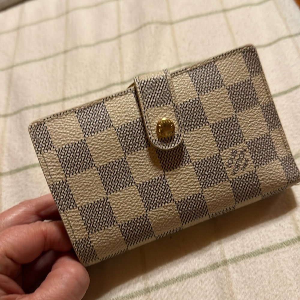 AUTHENTIC Louis Vuitton Damier Azur French Purse